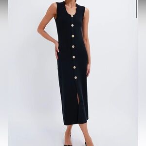 HYACINTH HOUSE
Black Knit Richie Maxi Dress